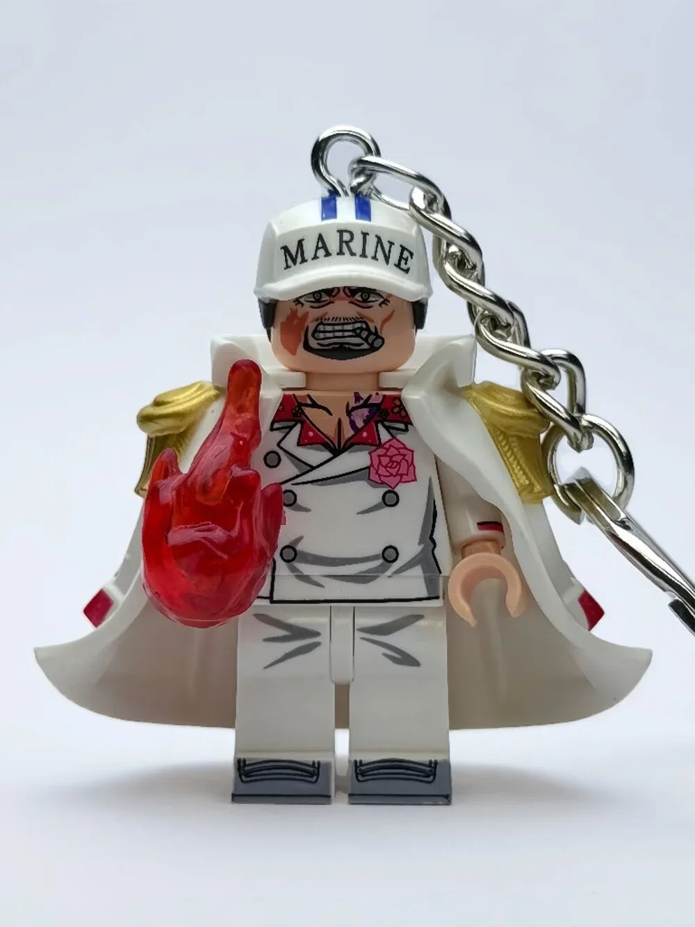 One Piece Akainu Custom Minifigure Keychain